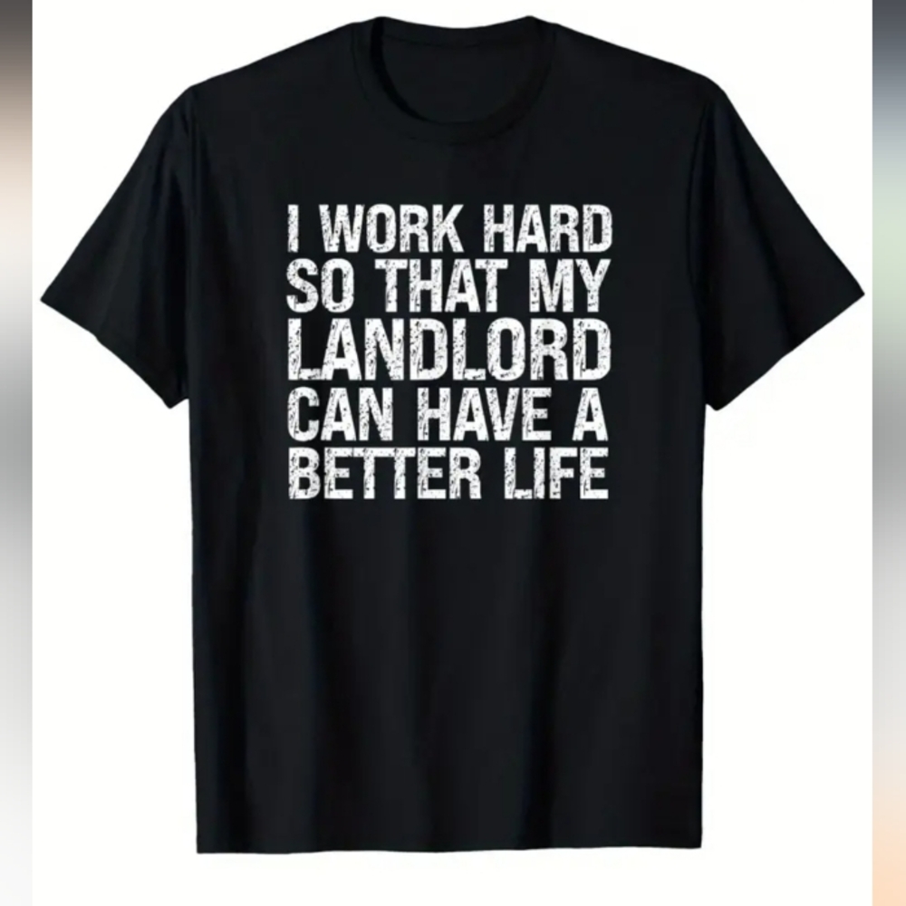 NWOT Mens XXL Black  Tshirt Landlord Cotton Tshirt